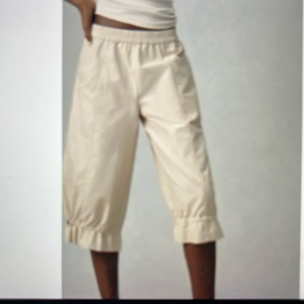Anthropologie Maeve Cropped Parachute Pants